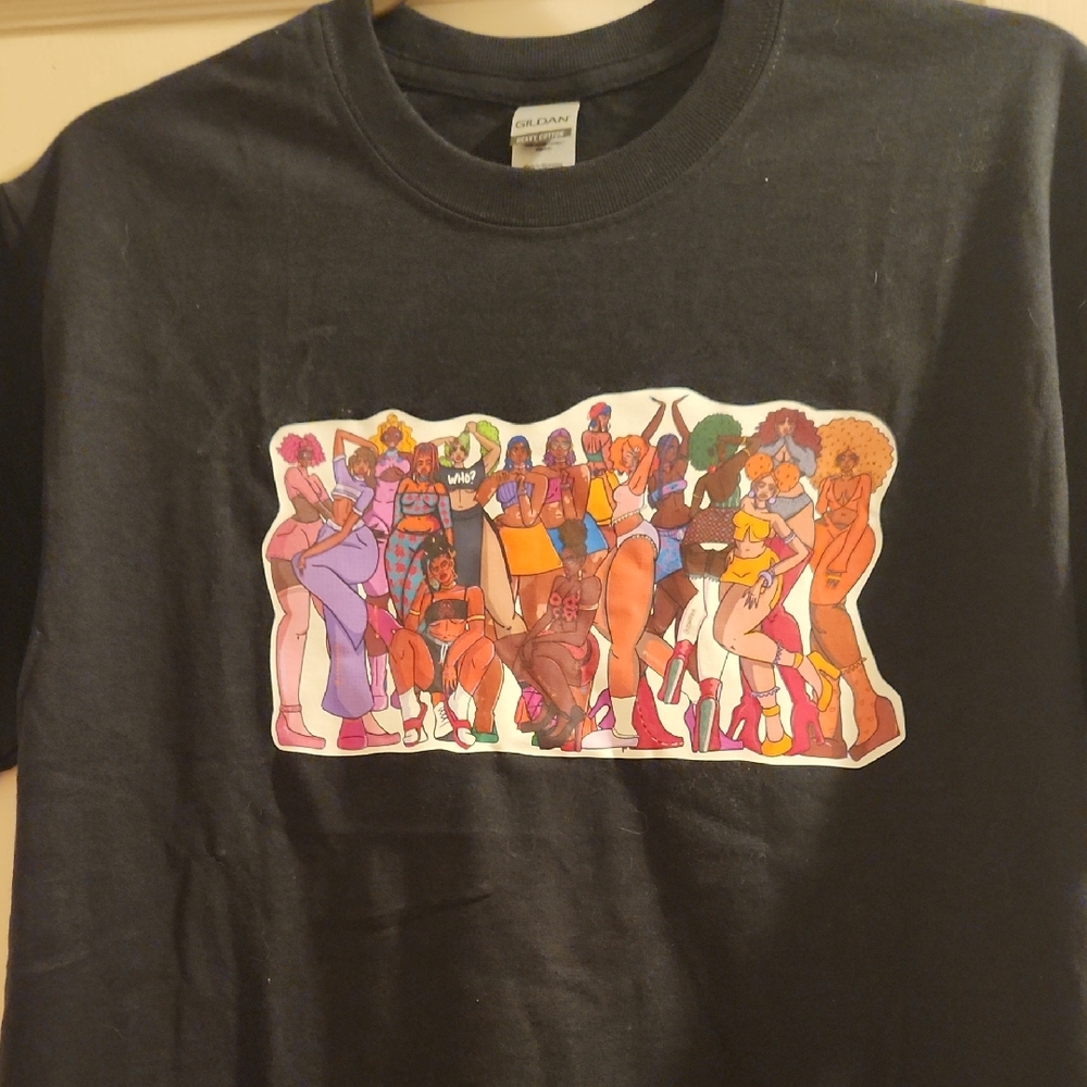 Vibrant Black T-Shirt with Amazing Original Artist Design Graphic